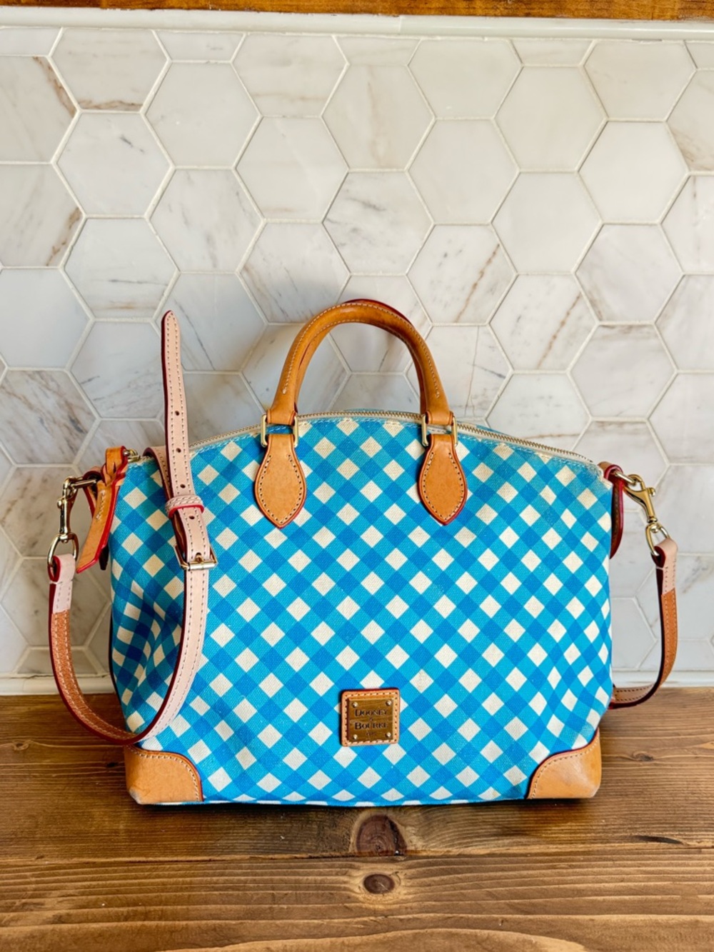Dooney and Bourke checkered satchel